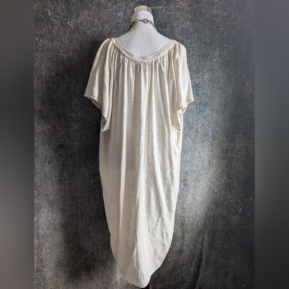 Minimalist Linen-Feel Tunic Dress | Boho Summer Layer - Picture 4 of 6